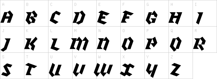 Uppercase characters