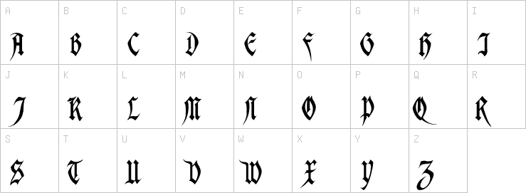 Uppercase characters
