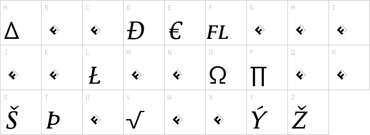 Uppercase characters