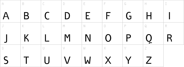Uppercase characters