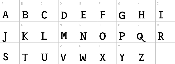 Uppercase characters