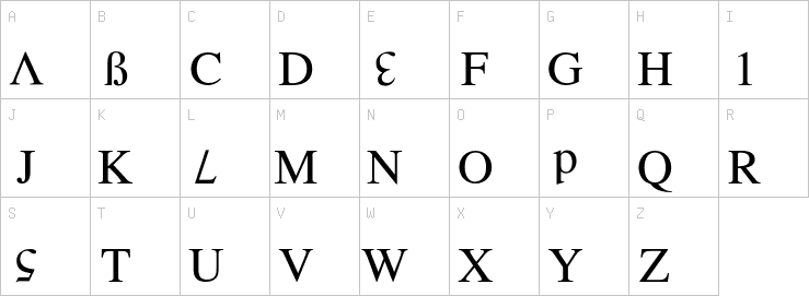 Uppercase characters