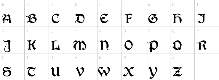 Uppercase characters