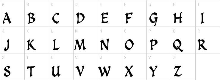 Uppercase characters