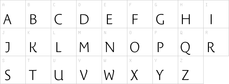 Uppercase characters