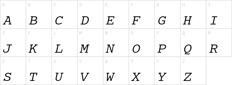 Uppercase characters