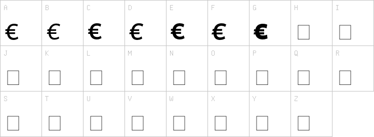 Uppercase characters