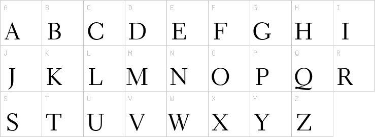 Uppercase characters