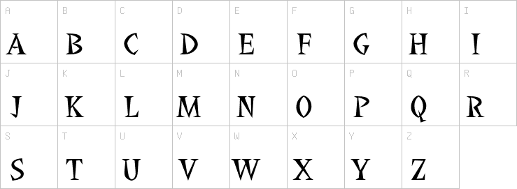 Uppercase characters