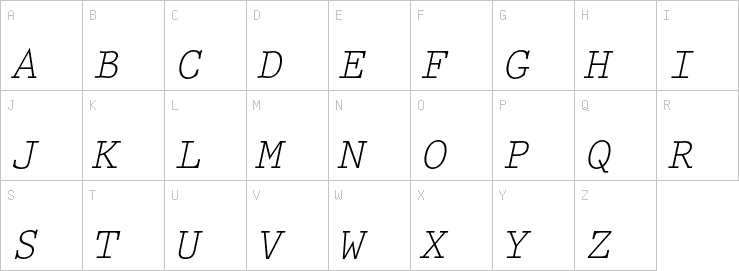 Uppercase characters