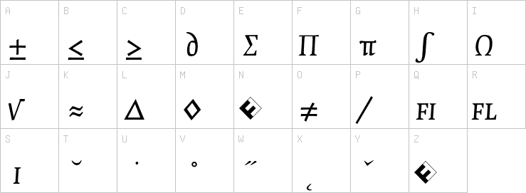 Uppercase characters