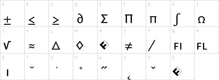 Uppercase characters