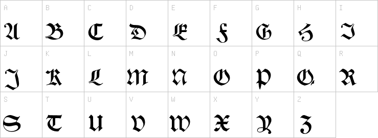 Uppercase characters