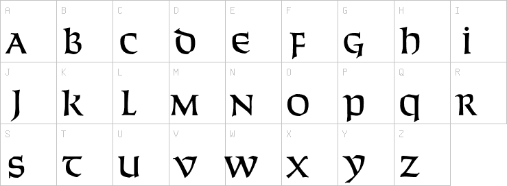 Uppercase characters