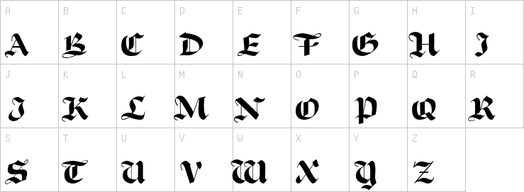 Uppercase characters