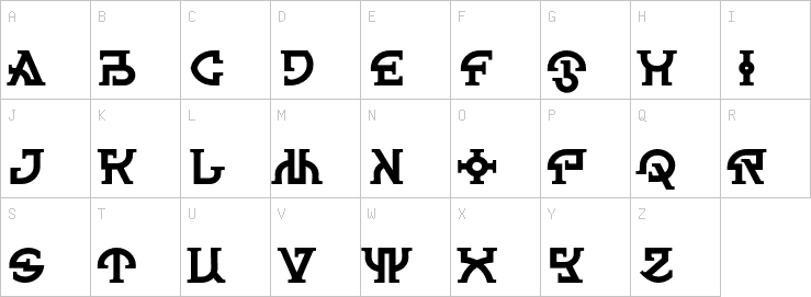 Uppercase characters