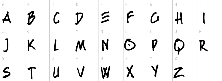 Uppercase characters