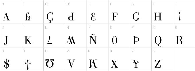 Uppercase characters