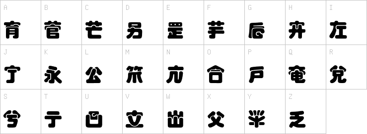 Uppercase characters