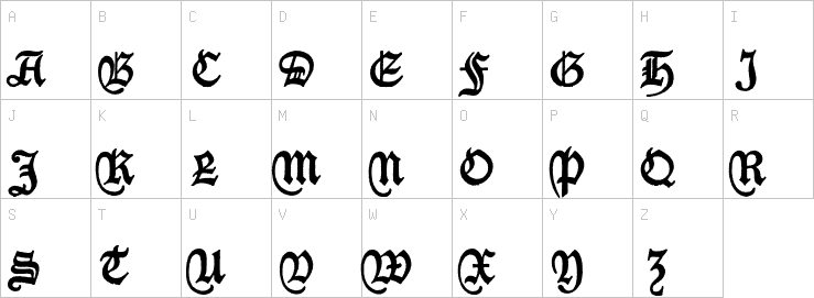 Uppercase characters