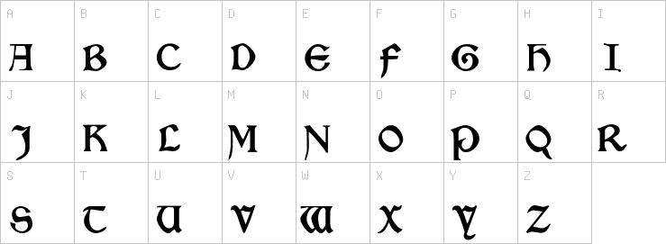 Uppercase characters