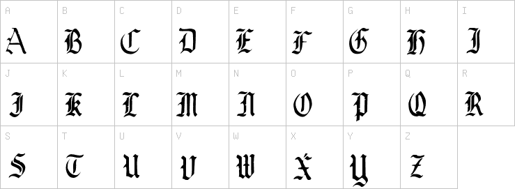 Uppercase characters