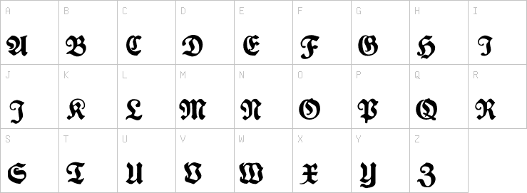 Uppercase characters