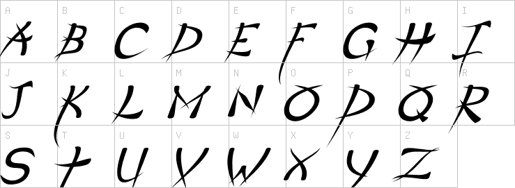 Uppercase characters