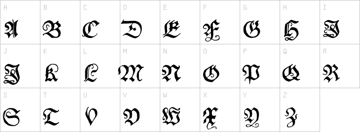 Uppercase characters
