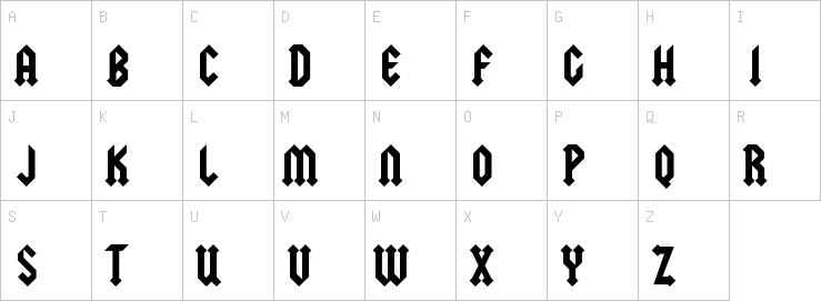 Uppercase characters