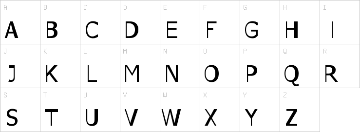 Uppercase characters