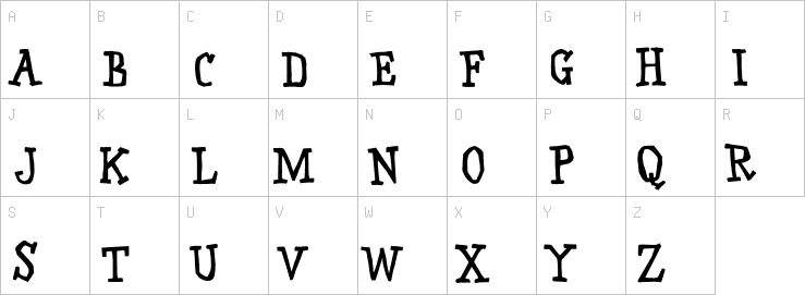 Uppercase characters