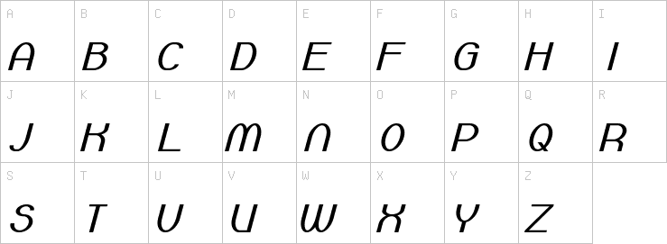 Uppercase characters