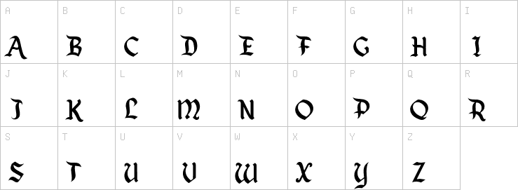 Uppercase characters