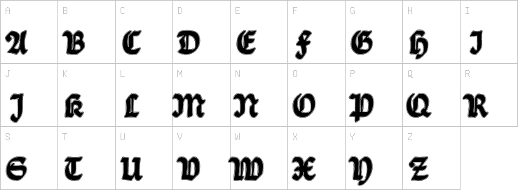 Uppercase characters