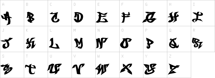 Uppercase characters