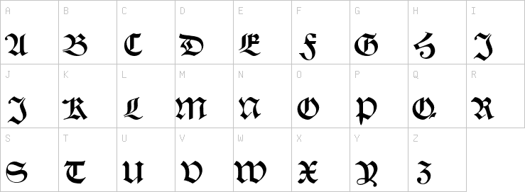 Uppercase characters
