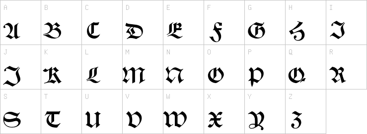 Uppercase characters