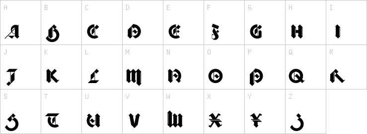 Uppercase characters