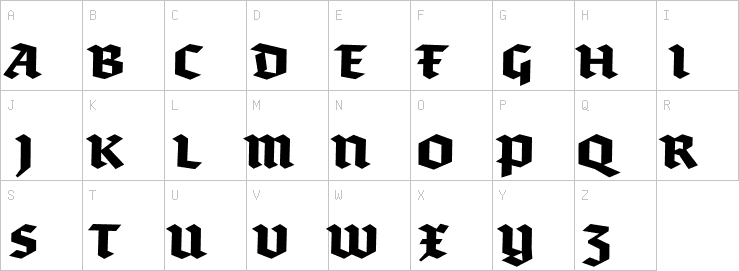 Uppercase characters