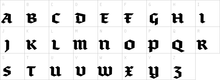 Uppercase characters