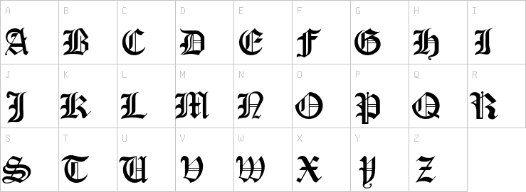Uppercase characters