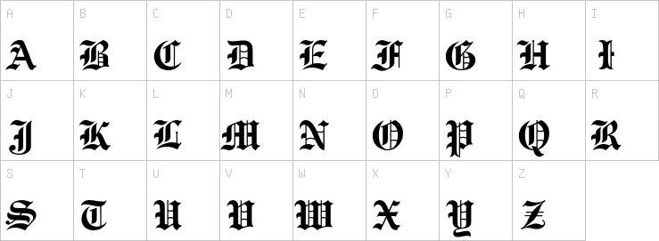 Uppercase characters