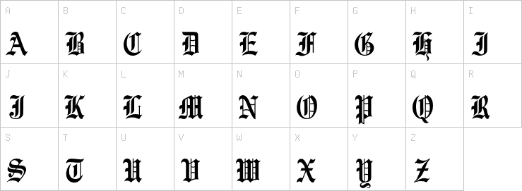 Uppercase characters