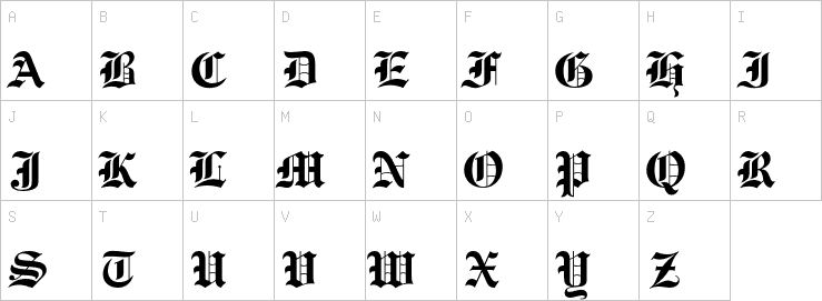 Uppercase characters