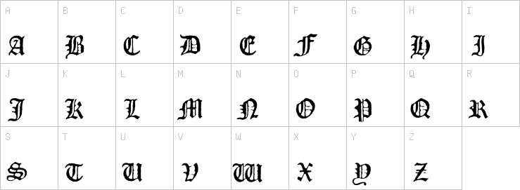 Uppercase characters