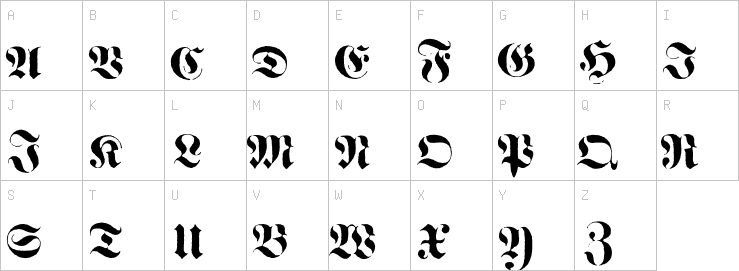 Uppercase characters