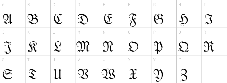 Uppercase characters
