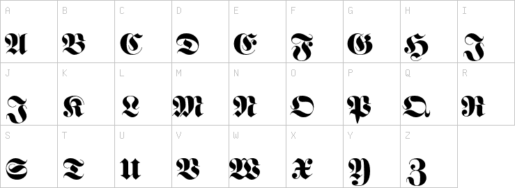 Uppercase characters