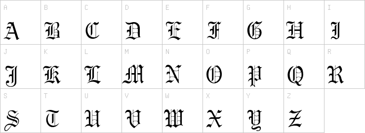 Uppercase characters